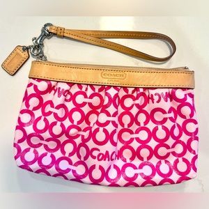 Coach Large Pink Wristlet